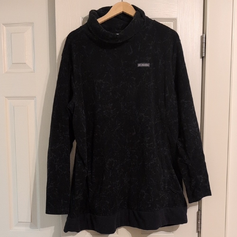 Columbia Black Cowl Neck Sweater Soft Fleece